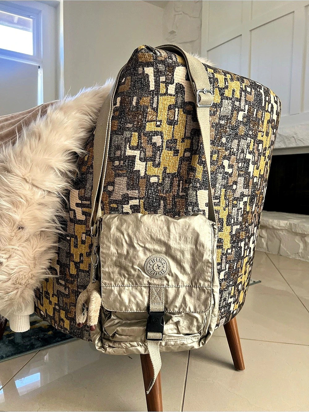Kipling Eldorado Crossbody Bag Gold & Brown